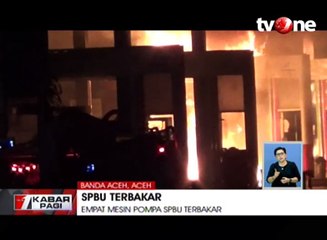 Empat Mesin Pompa SPBU di Banda Aceh Terbakar