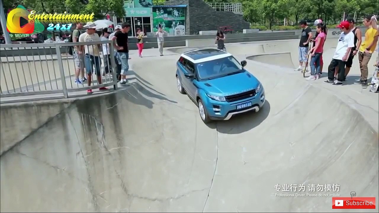 Amazing Range Rover car stunts video world best awesome car stunt