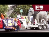 Artistas de circo realizan marcha contra circos sin animales / Vianey Esquinca