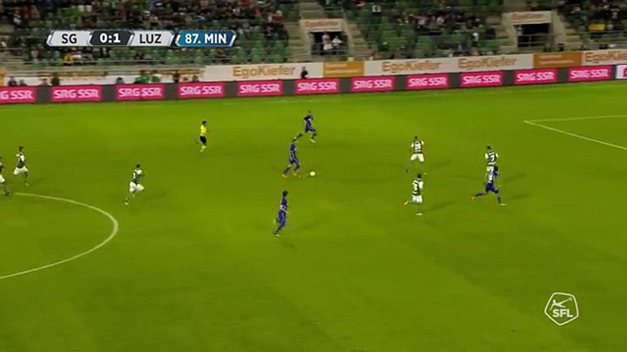 Sankt Gallen 0:2 Luzern (Swiss Super League 9 August 2017)