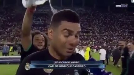 Marcelo poured cold water in Casemiro’s jersey when he did an interview