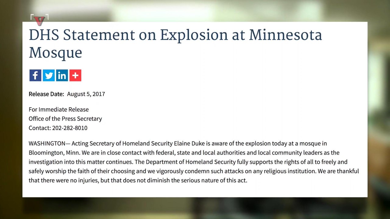 The White House Defends its Silence on Minnesota Mosque Bombing