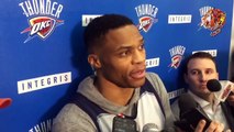Russell Westbrook & Steven Adams talk about Kevin Durants return to OKC & game vs Warrior