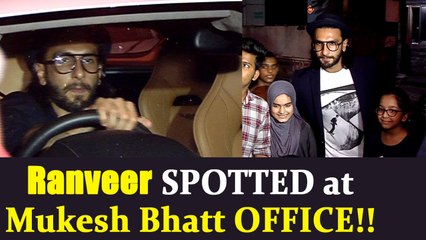 Ranveer Singh was CLICKED outside Mahesh Bhatt Office; Watch Video | FilmiBeat
