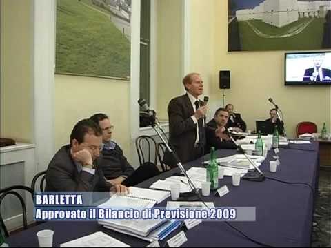 BARLETTA. Approvato il Bilancio di Previsione 2009