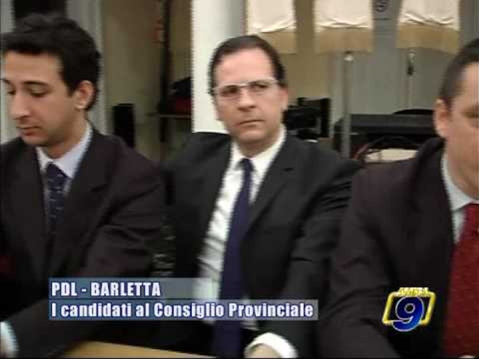 PROVINCIALI BAT. Il PDL di Barletta presenta i suoi candidati