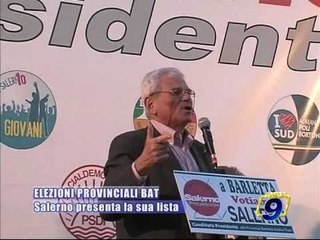 PROVINCIALI BAT. Primo comizio a Barletta per la lista di Francesco Salerno