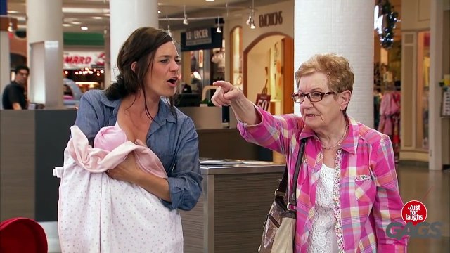 Public Breastfeeding Prank! - Just For Laughs Gags