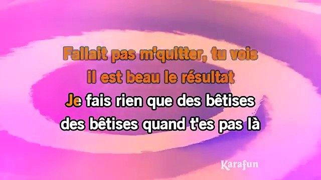 Sabine Paturel - Les bêtises KARAOKE / INSTRUMENTAL