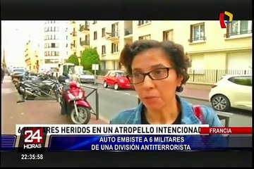 Auto atropella a seis militares de unidad antiterrorista en París