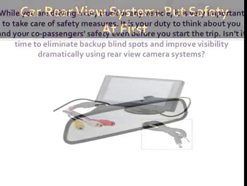 Car rear view system put safety at first