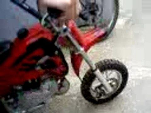 Pocket bike cross demarage