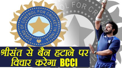 Sreesanth's banned decision will be reviewed by BCCI । वनइंडिया हिंदी