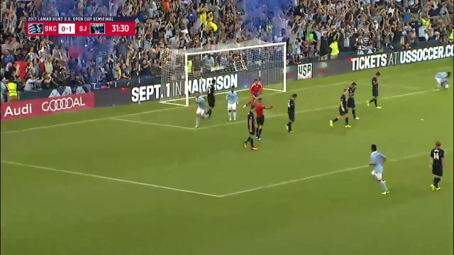 Lamar Hunt U.S. Open Cup- Sporting KC vs. SJ Earthquakes- Diego Rubio Goal - Aug. 9, 2017 - USA SPORTS