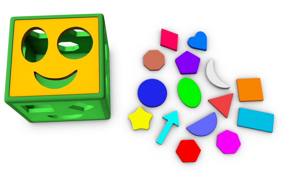 Learn shapes from Shapes box ǀ 3D Shapes Toy ǀ shapes cognitive and matching 3D Toy