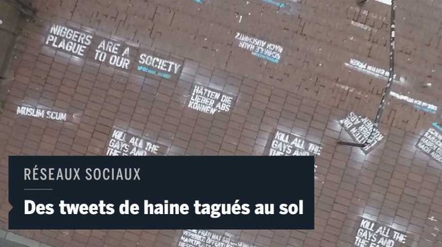 Une myriade de tweets haineux tagués devant le siège de Twitter