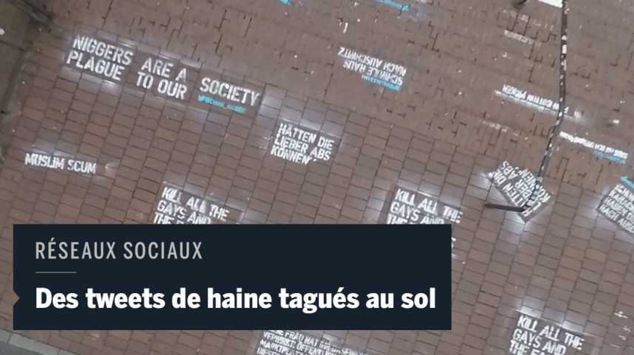 Une myriade de tweets haineux tagués devant le siège de Twitter