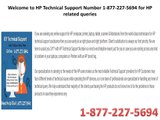 Welcome to HP Technical Support Number 1-877-227-5694 for