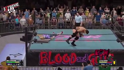 WWE 2K17 ECW MIKE AWESOME vs LITTLE SPIKE