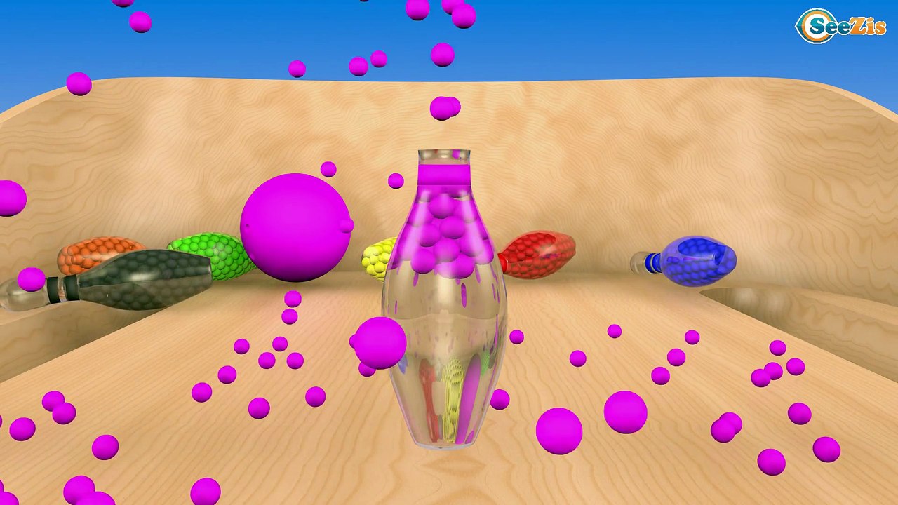 Learn Shapes with 3D Bowling Game - Colors and Shapes Collection for Children
