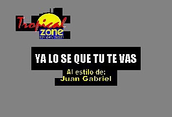 Ya lo se que tu te vas - Juan Gabriel (Karaoke)