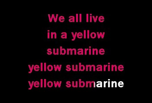 The Beatles - Yellow submarine (Karaoke)