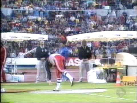 Athlé lancer poids Werner Gunthor 22m24