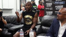 Floyd Mayweather full media scrum at Mayweather Boxing Club