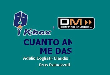 Eros Ramazzoti - Cuánto amor me das (Karaoke)