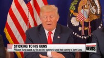 Trump doubles down on his threats and warnings against N. Korea
