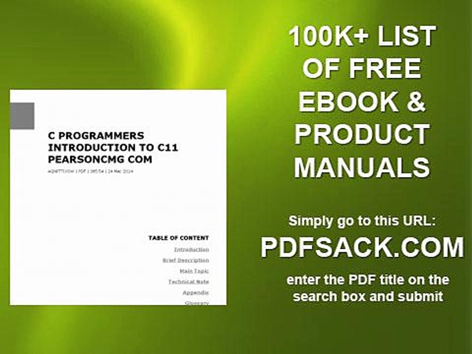 C Programmers Introduction To C11 Pearsoncmg Com