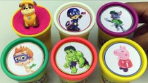 Cups Stacking Surprise Toys Paw Patrol Captain Ameriaca Hulk Peppa Pig Bubble Guppies for Kids