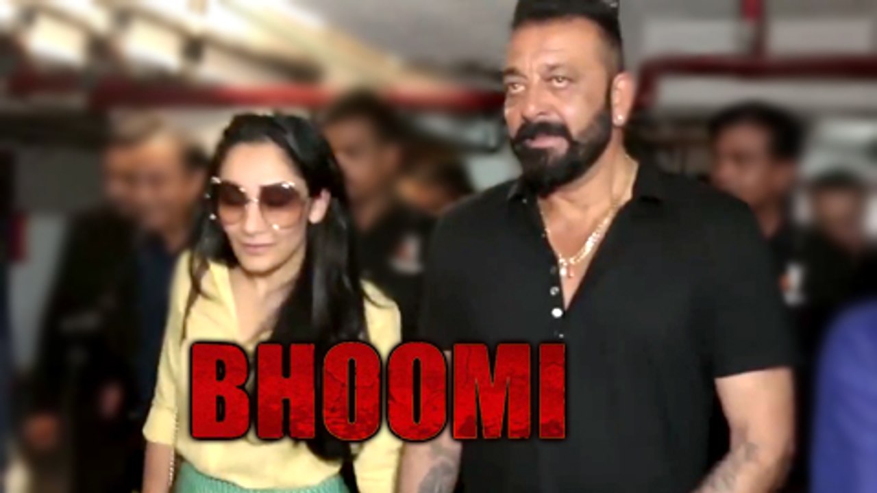 Sanjay Dutt Grand Entry With Wife Manyata Dutt And Sister Priya Dutt  Bhoomi Trailer Launch