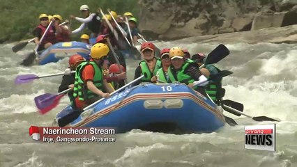 Immersing in summer sports in Gangwon-do Province