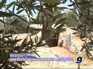 BISCEGLIE. Imbrattato il Dolmen La Chianca