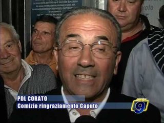CORATO. Comizio di ringrazianmento di Francesco Caputo