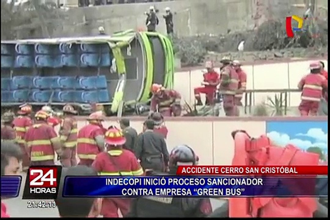 Indecopi sancionaría a empresa  ‘Green Bus’ por accidente en Cerro San Cristóbal