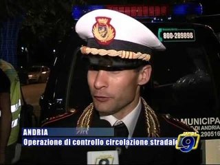 ANDRIA. Operazione di controllo circolazione stradale