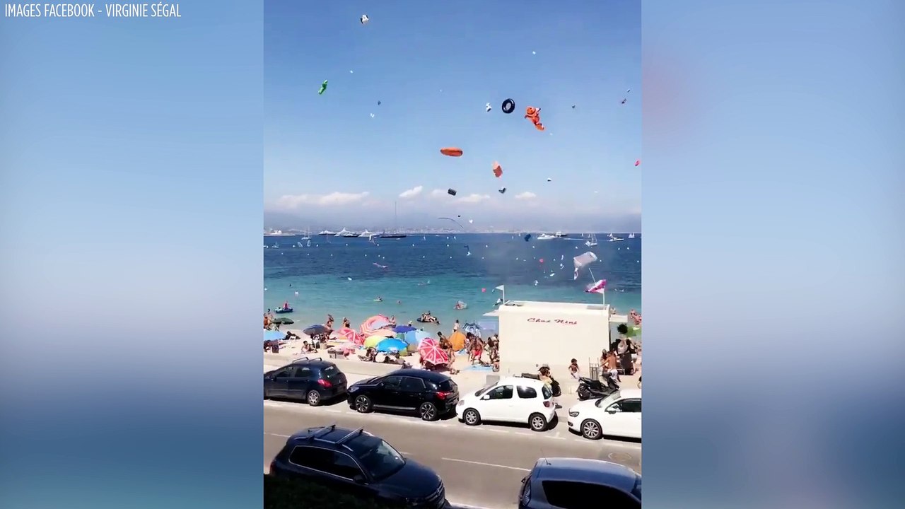 Panique à la plage : une mini-tornade observée à Antibes