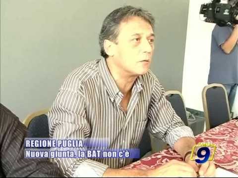 REGIONE PUGLIA. Nuova giunta Vendola, la BAT non c'è. Il commento di Ruggiero Mennea (Segretario PD - BAT)