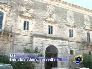 PROVINCIA BAT. Presto la proclamazione degli eletti