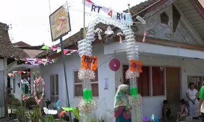 Ide Kreatif, Hias Kampung dengan Limbah Plastik