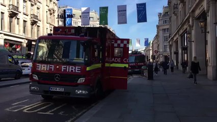Police And Fire Brigade At Oxford Circus After Fire On The Tube