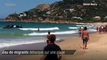 Un bateau de migrants débarque sur une plage espagnole