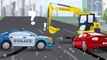 Police Car Cartoon for children & kids 2D Animation - New Cars & Trucks for babies