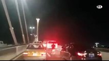 شاهد بالفيديو ... جسر شط العرب المعلق في محافظة البصرة والذي تم إفتتاحه مؤخرا