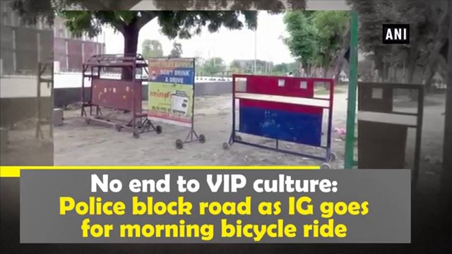 No end to VIP culture: Police block road as IG goes for Bicycle Ride