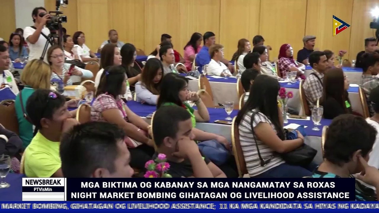 NEWS BREAK: Mga biktima og kabanay sa mga nangamatay sa Roxas Night Market Bombing, gihatagan og livelihood assistance