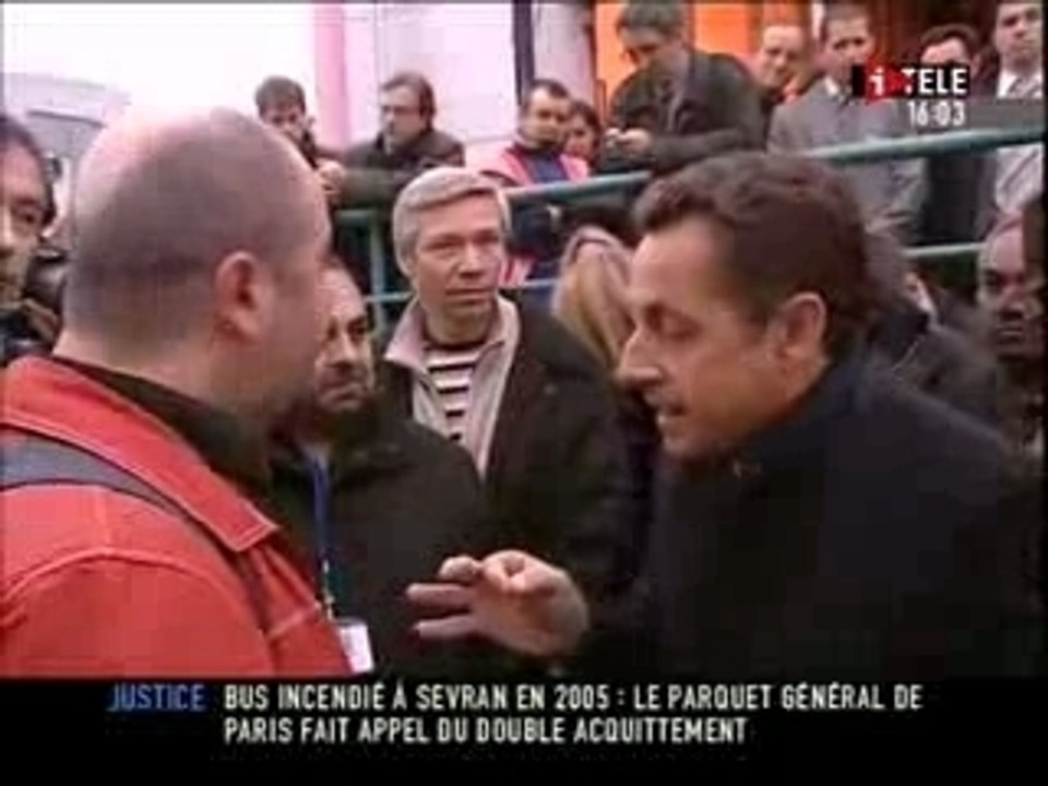 Sarko rencontre Les Cheminots du Landy le 26102007