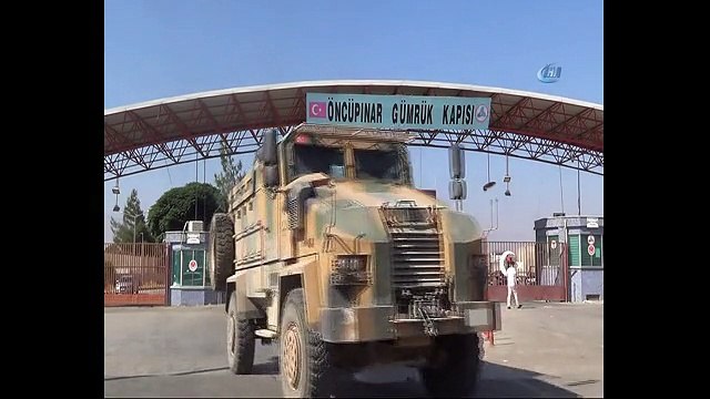 Sınırda askeri araç yoğunluğu